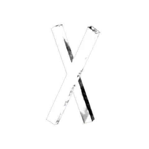 Буква X шрифта Republica